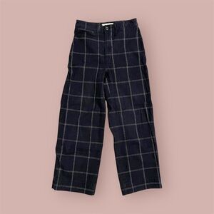 Emmett Wide Leg Windowpane Pants